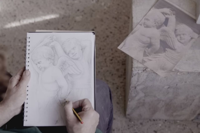 Uma demonstrao perspicaz recria a tcnica de escultura em mrmore de Donatello