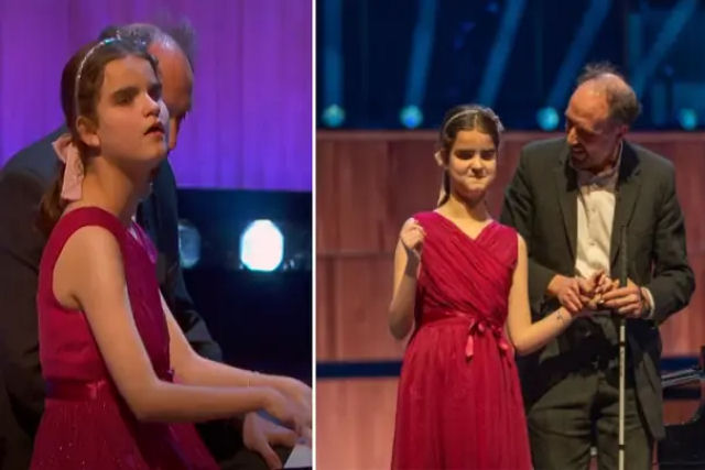Pianista adolescente cega e neurodivergente se apresenta na coroao de Charles III