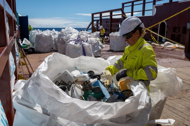 Ocean Cleanup removeu mais de 55 toneladas de lixo do Pacfico