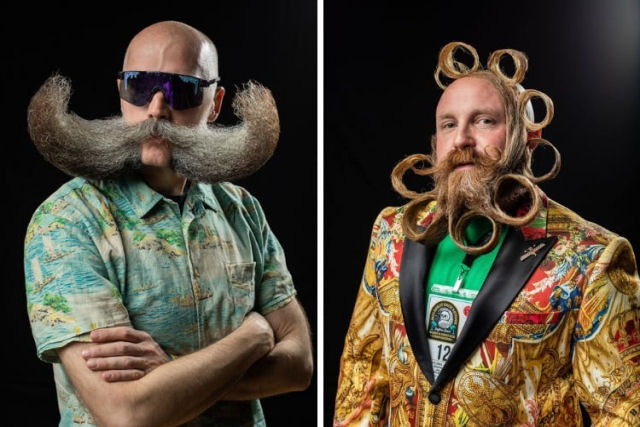 Admire os pelos faciais criativos do Campeonato Nacional de Barba e Bigode de 2023