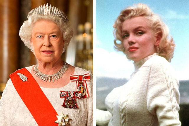 A Rainha Elizabeth II e Marilyn Monroe tinham a mesma idade quando se conheceram em Londres em 1956