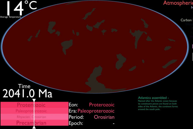 Espetacular vdeo-mapa resume 4,5 bilhes de anos da histria da Terra em 11 minutos