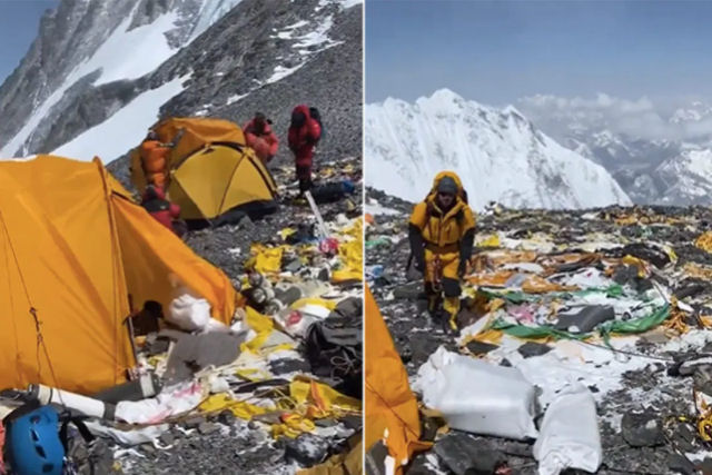 O exrcito nepals est removendo lixo e corpos do Monte Everest