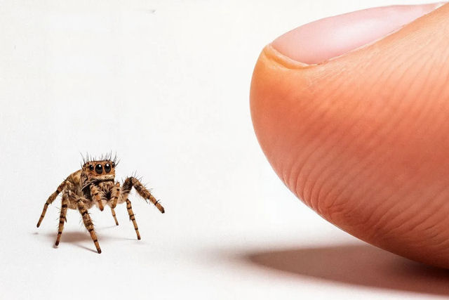 Youtuber cria vnculo de confiana com uma adorvel aranha-saltadora sob seus cuidados ao longo de 14 dias