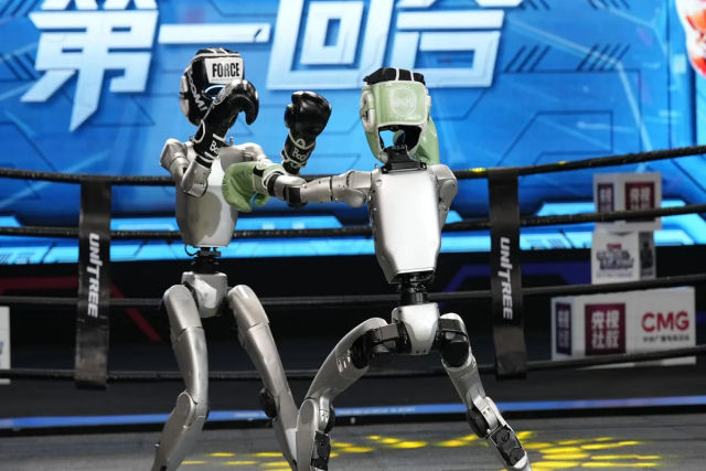 Destaques do primeiro torneio de kickboxing de robs humanoides do mundo