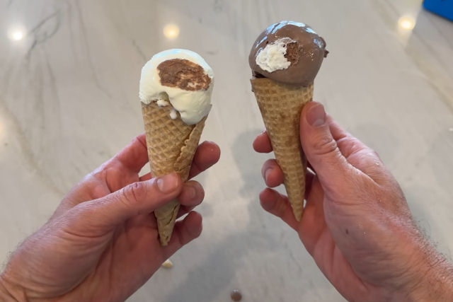 O mistério do sorvete de chocolate e baunilha: por que não se misturam?