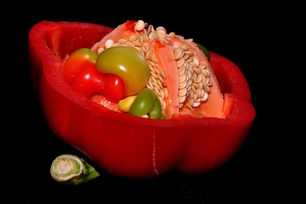 Por que crescem piment�es dentro de outros piment�es?