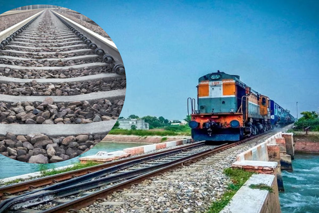 Por que h� pedras ao longo dos trilhos de trem?