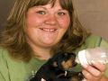 Uma cadela rottweiler dá a luz 18 filhotes.
