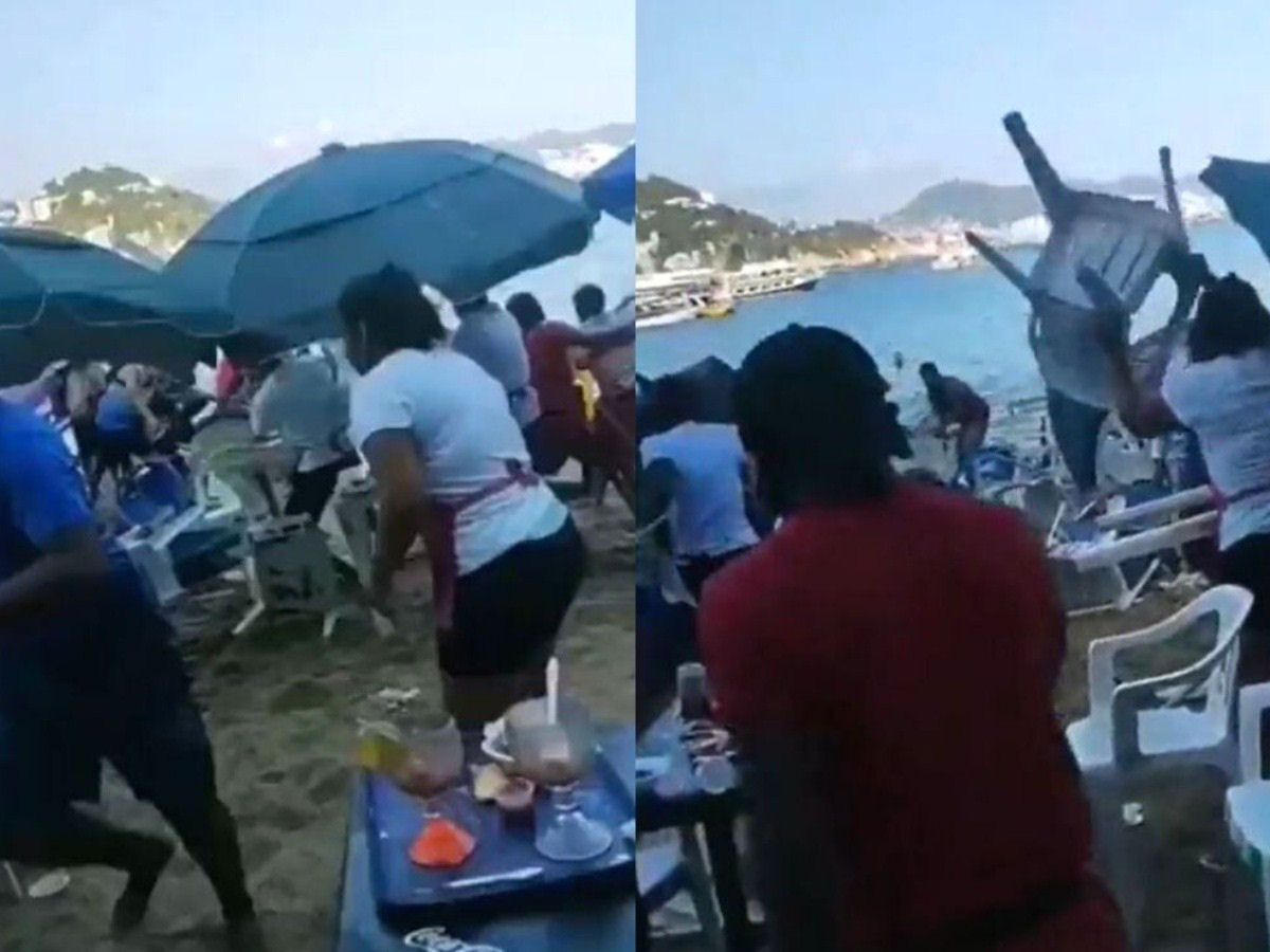 Discussão sobre conta termina em luta campal entre garçons e turistas em Acapulco