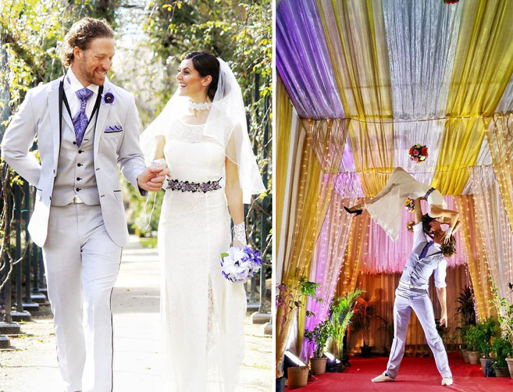 Este casal de acrobatas se casou em 38 lugares do mundo durante 83 dias 08