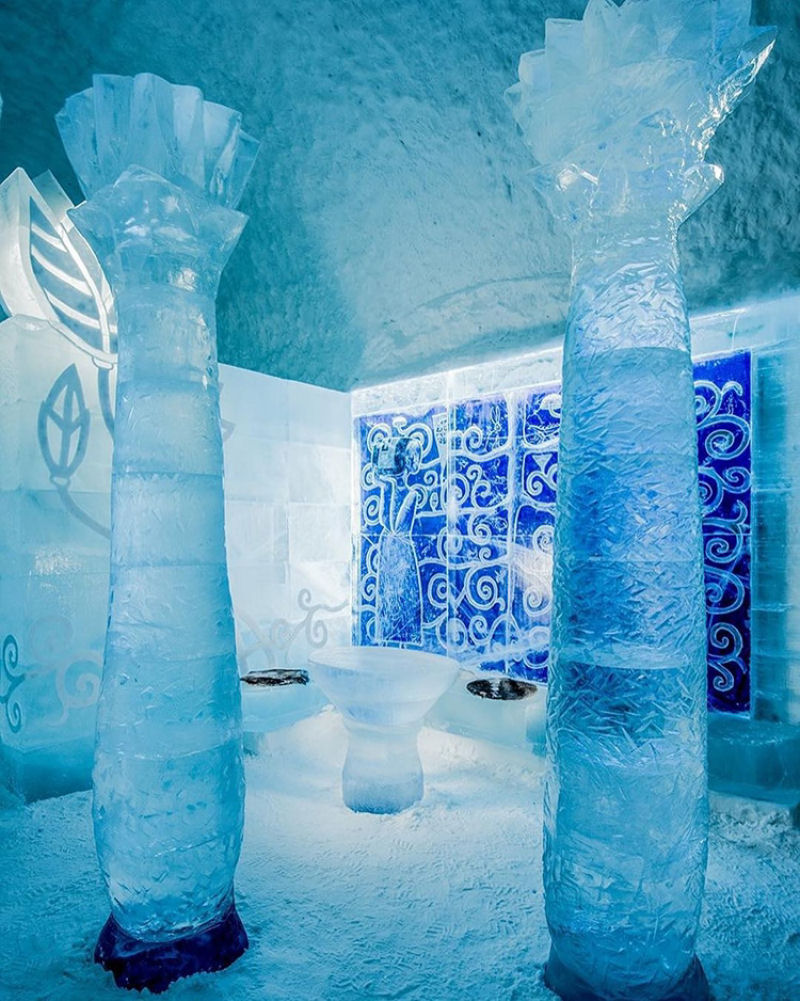 O hotel de gelo da Sucia este ano revela as incrveis sutes artsticas esculpidas no gelo e na neve 02