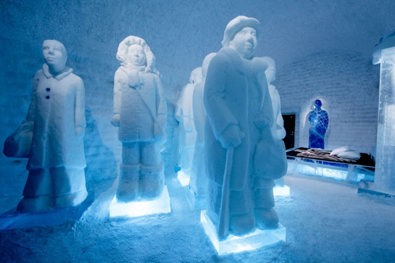 O hotel de gelo da Sucia este ano revela as incrveis sutes artsticas esculpidas no gelo e na neve 08