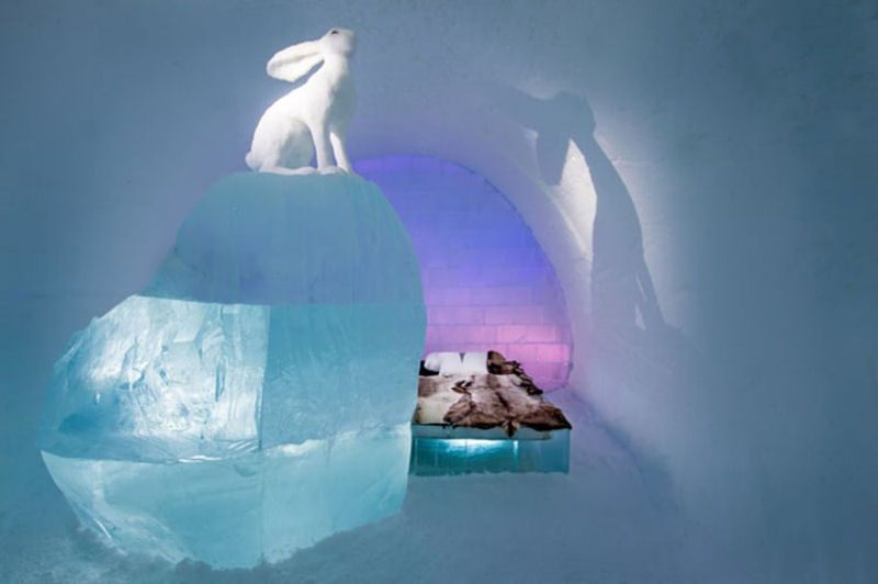 O hotel de gelo da Sucia este ano revela as incrveis sutes artsticas esculpidas no gelo e na neve 11