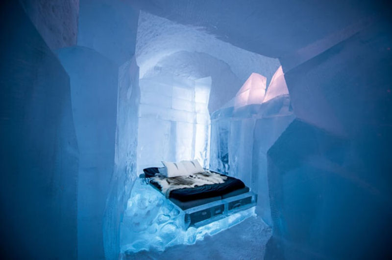 O hotel de gelo da Sucia este ano revela as incrveis sutes artsticas esculpidas no gelo e na neve 18